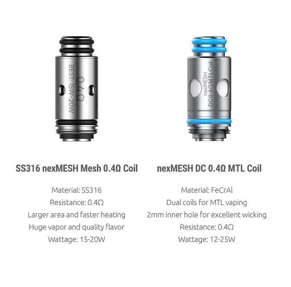 NEXMESH REPLACEMENT COILS by Smok (DC 0.4 ohm MTL)