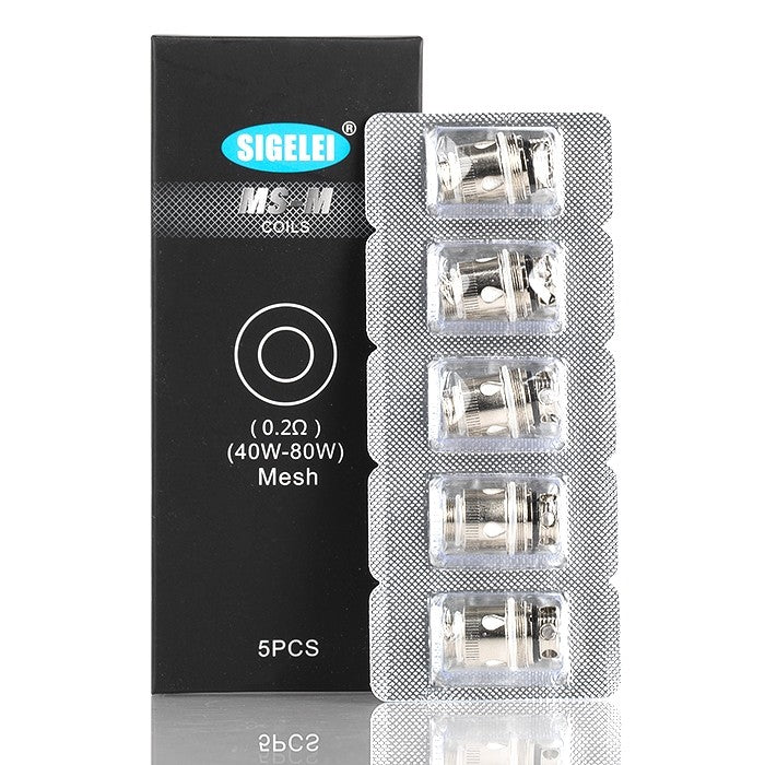 SIGELEI MS-M REPLACEMENT COILS - 5 PACK - 0.20 OHM CLEARANCE