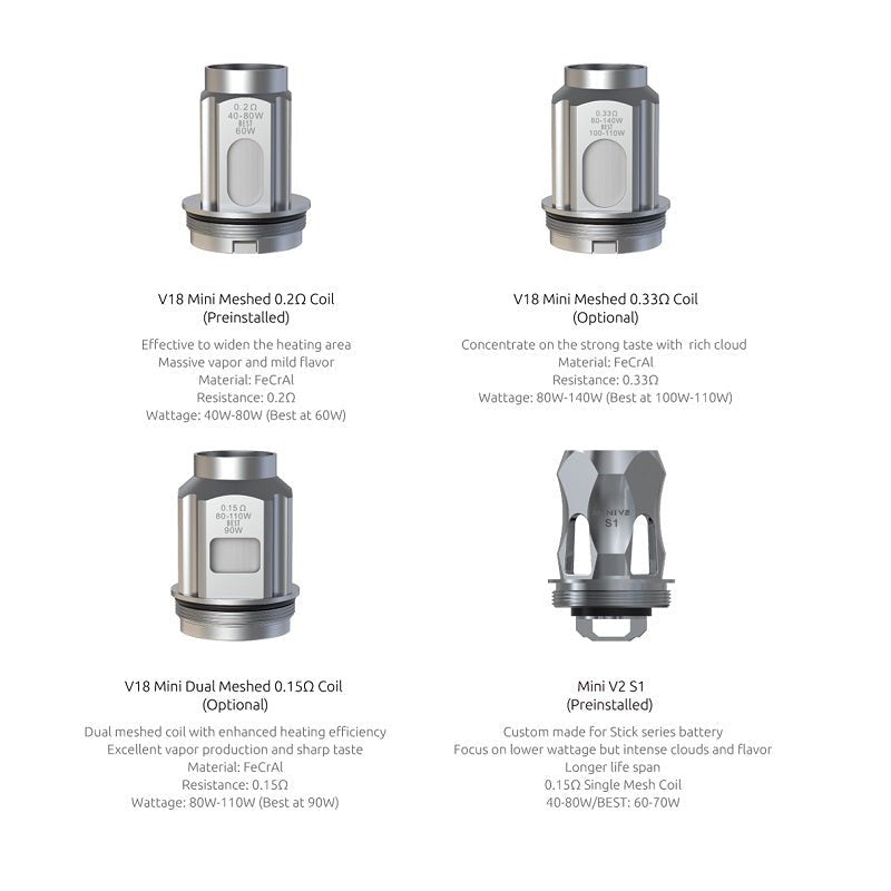SMOK V18 MINI MESH REPLACEMENT COILS