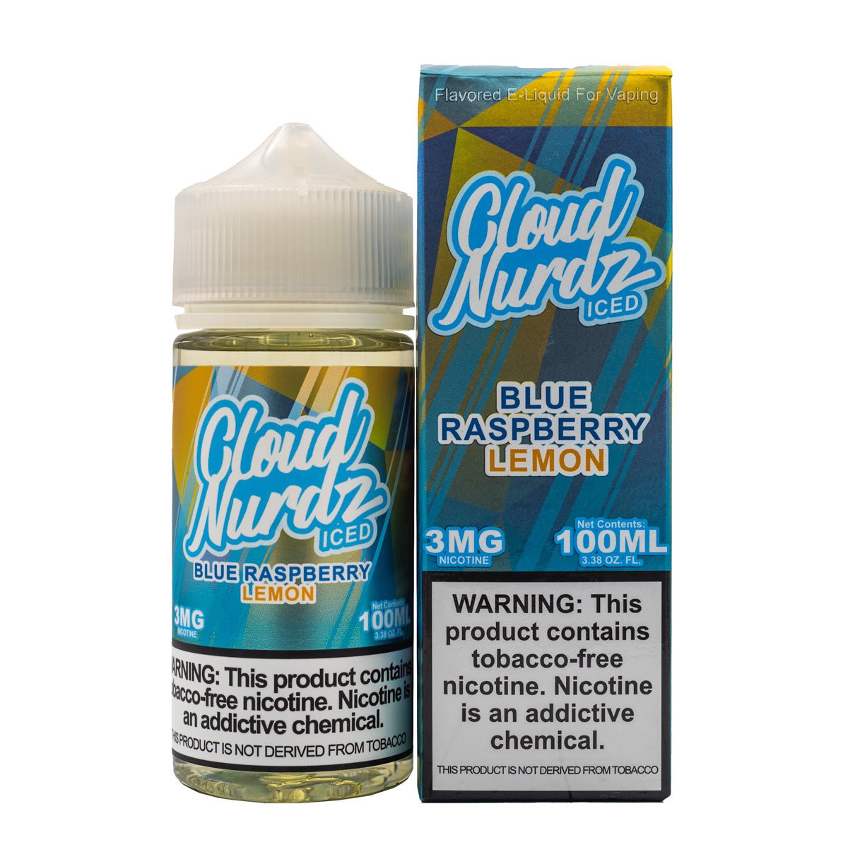 CLOUD NURDZ - BLUE RASPBERRY LEMON ICED - 100ML (0mg)