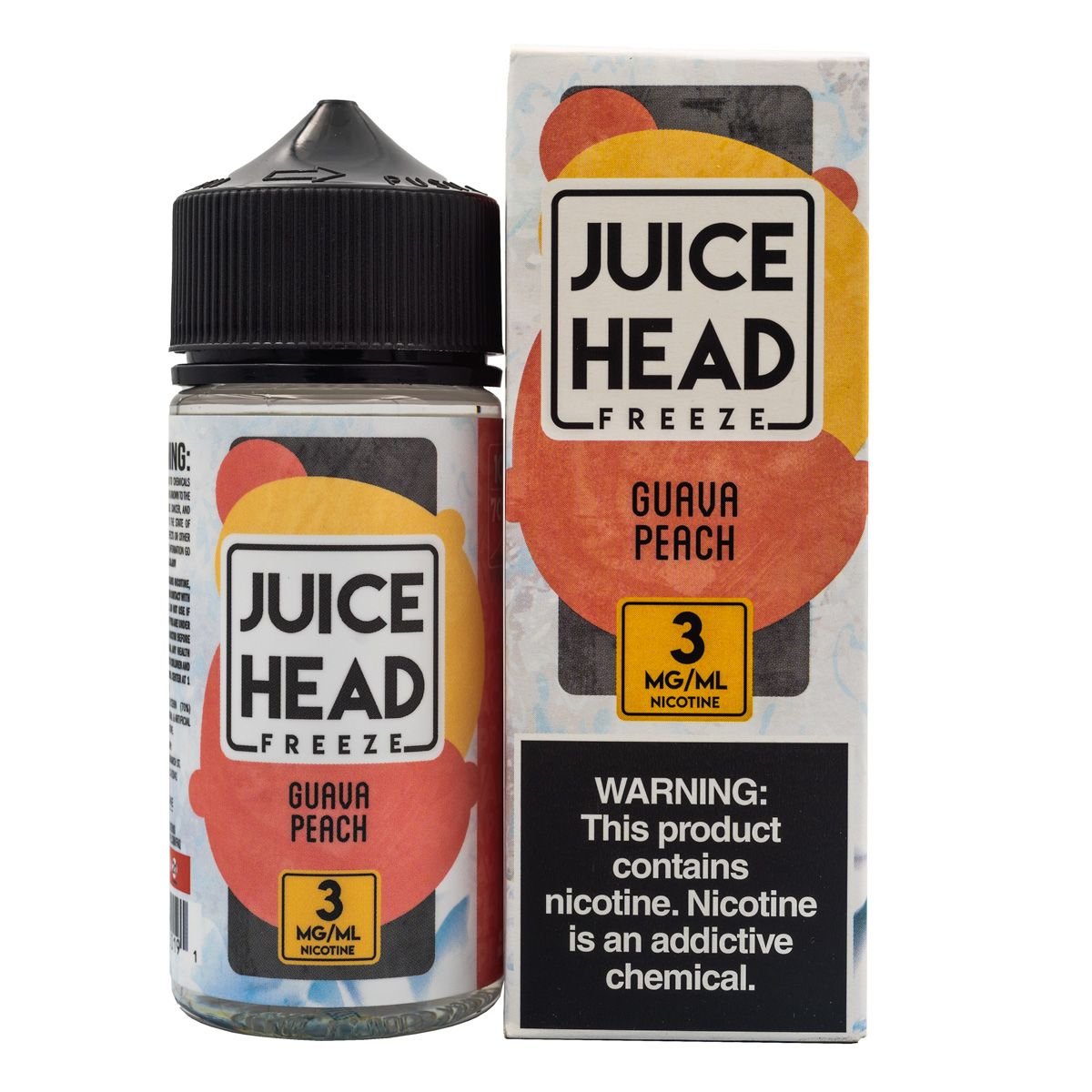 JUICE HEAD EJUICE - GUAVA PEACH FREEZE - 100ML (0mg)