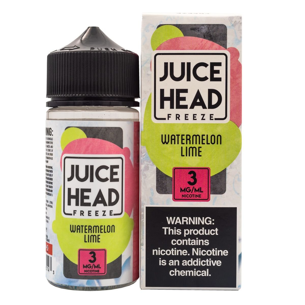 JUICE HEAD EJUICE - WATERMELON LIME FREEZE - 100ML (0mg)