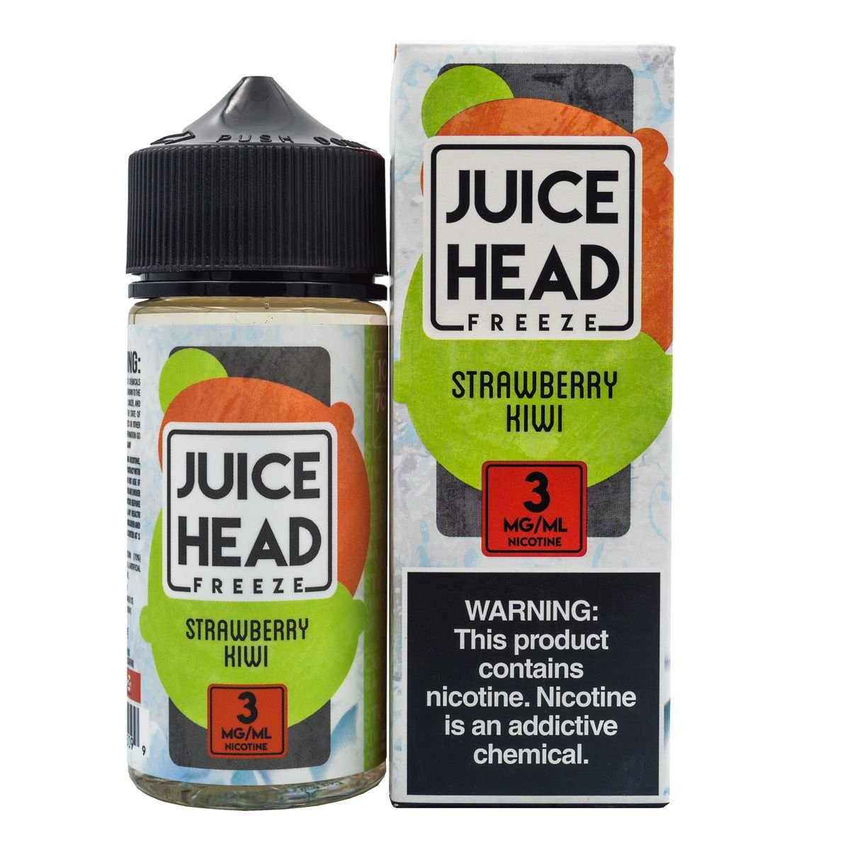 JUICE HEAD EJUICE - STRAWBERRY KIWI FREEZE - 100ML (0mg)