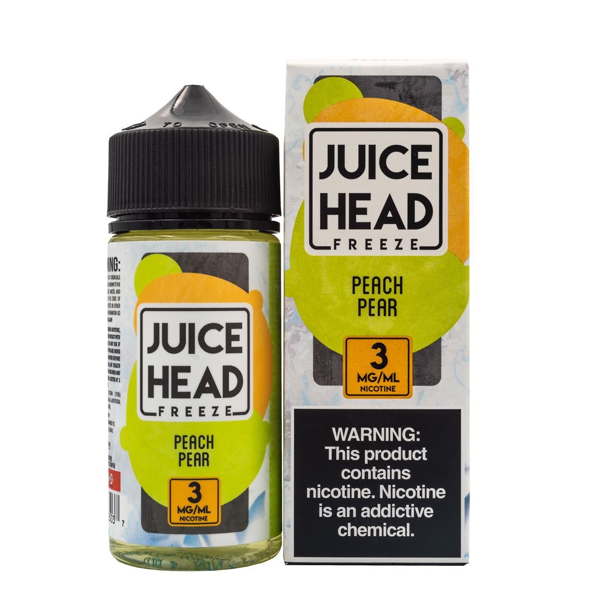 JUICE HEAD EJUICE - PEACH PEAR FREEZE - 100ML (0mg)