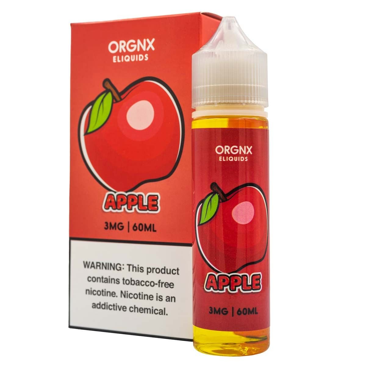 ORGNX ELIQUIDS - APPLE - 60ML (0mg)