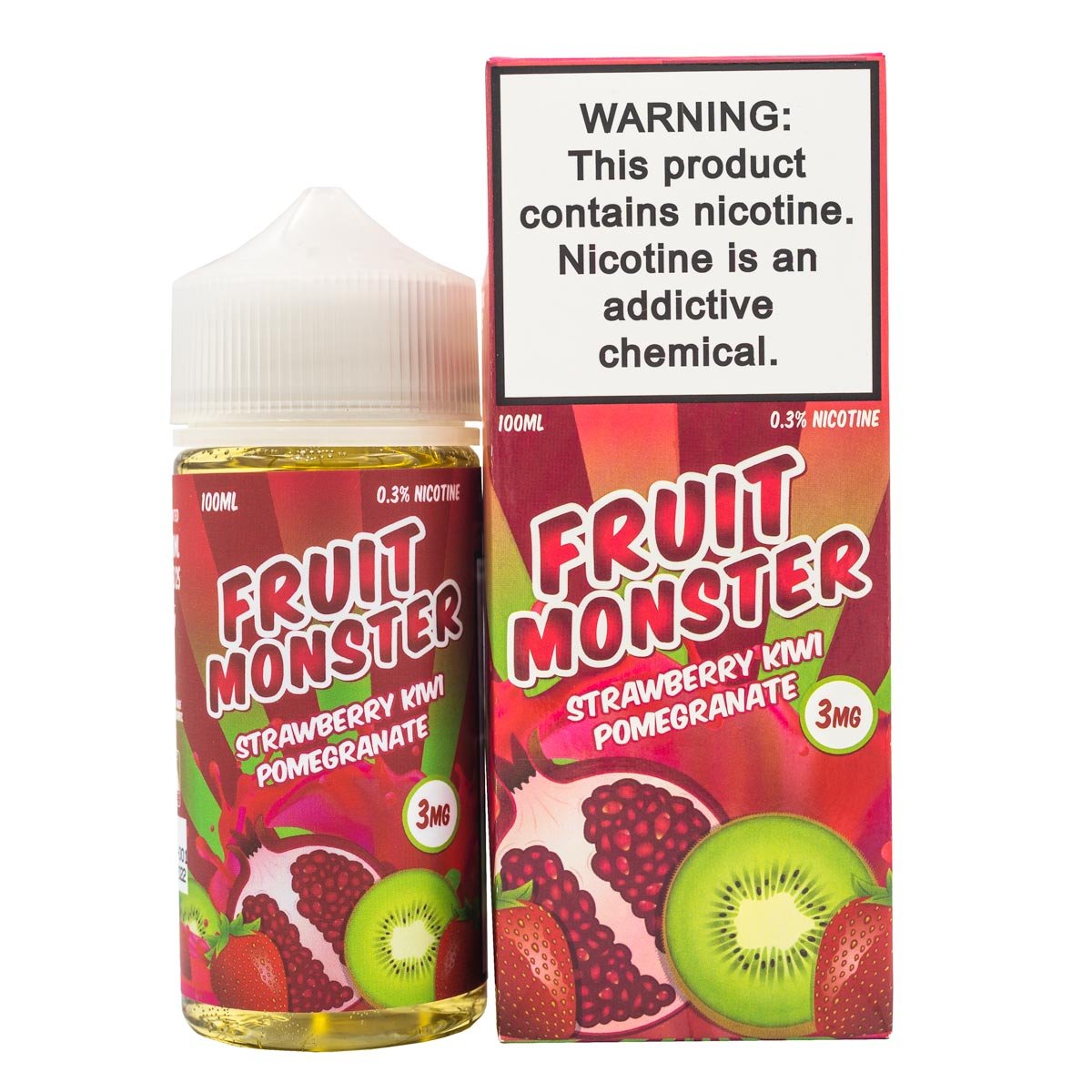 FRUIT MONSTER - STRAWBERRY KIWI POMEGRANATE - 100ML (0mg)