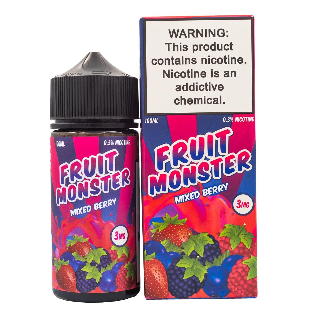 FRUIT MONSTER - MIXED BERRY - 100ML (0mg)