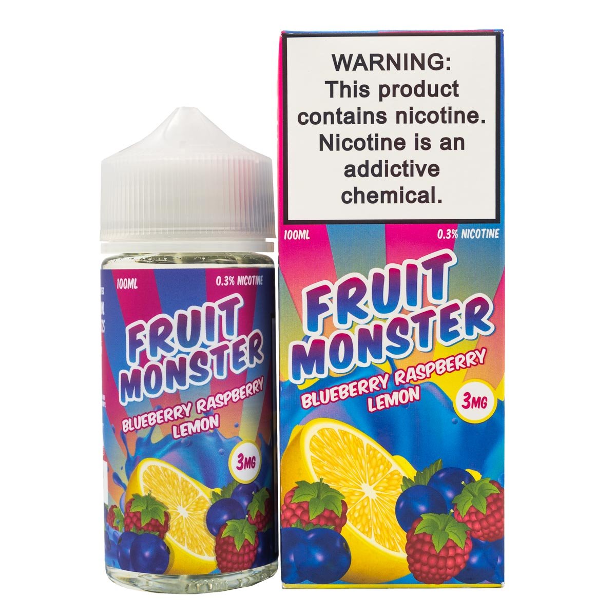 FRUIT MONSTER - BLUEBERRY RASPBERRY LEMON - 100ML (0mg)