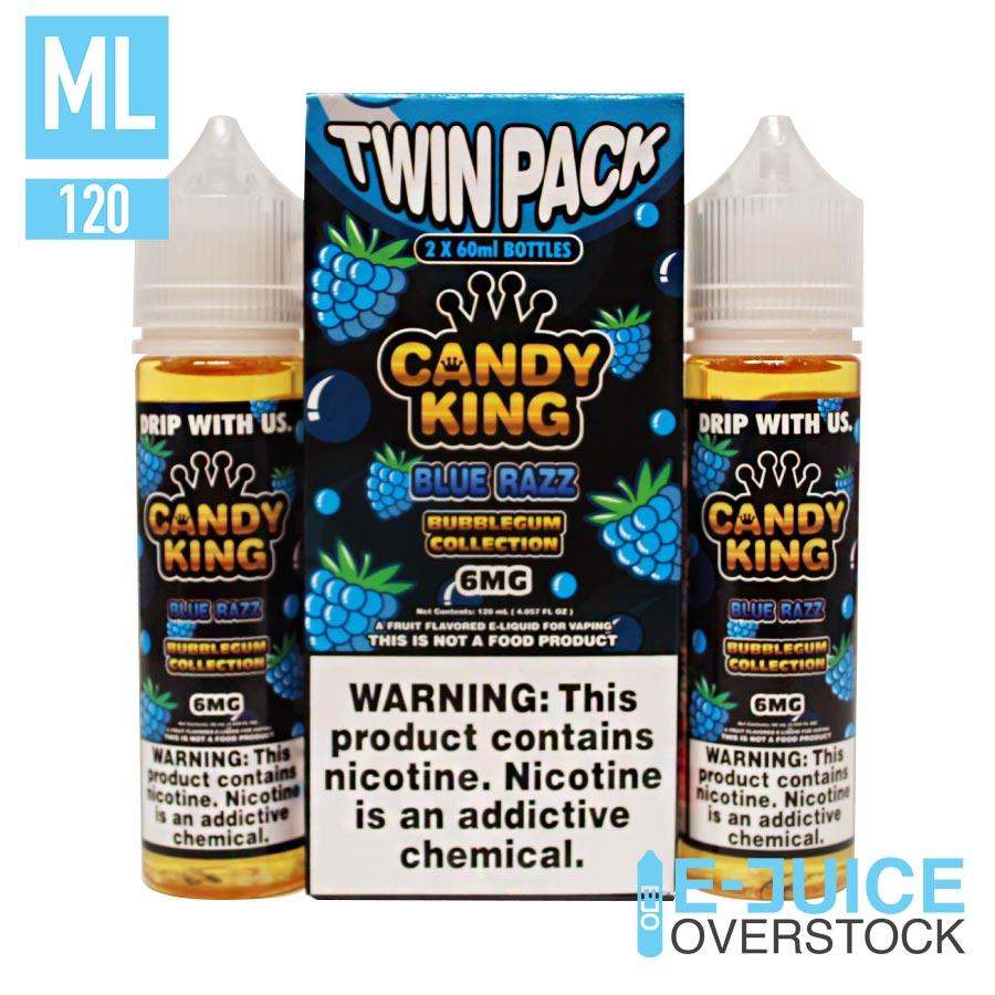 Blue Razz Twin Pack by Candy King Ejuice 120ML (2x60ML) (0mg)