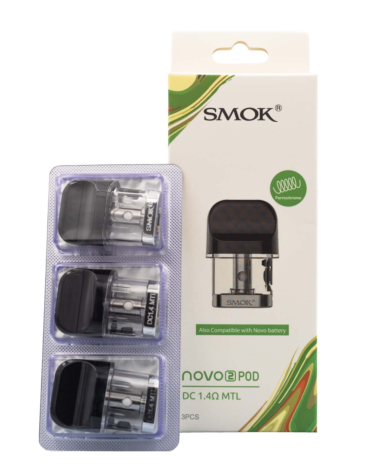SMOK NOVO 2 REPLACEMENT PODS - 3PK (NOVO 2 Clear Pod - Meshed 0.8 ohm)