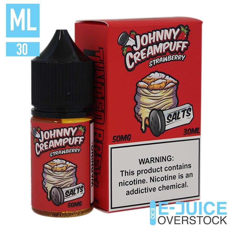 Strawberry Johnny Cream Puff Salts by Tinted Brew 30ML Saltnic
