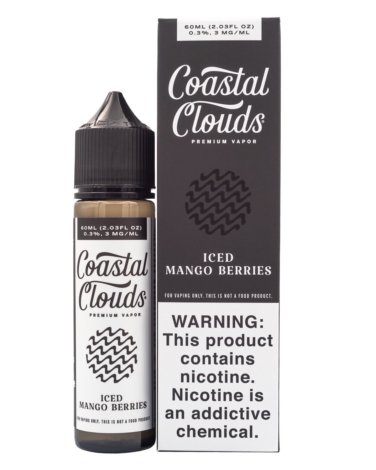 COASTAL CLOUDS E-LIQUID ICED MANGO BERRIES - 60ML (0mg)