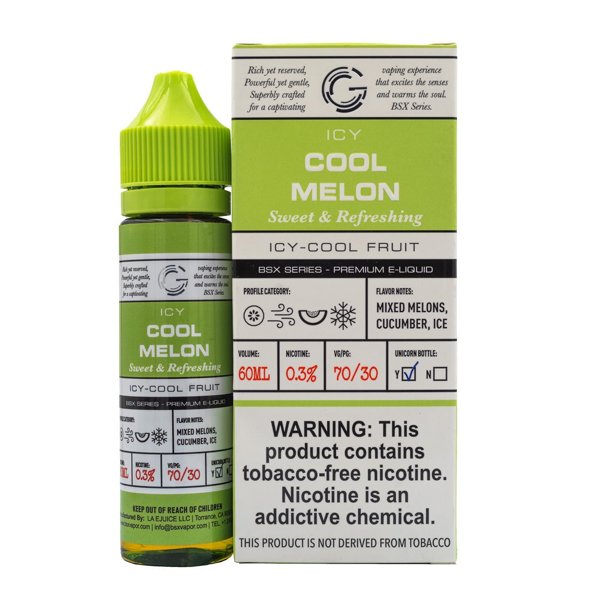 GLAS BASIX - COOL MELON - 60ML (0mg)