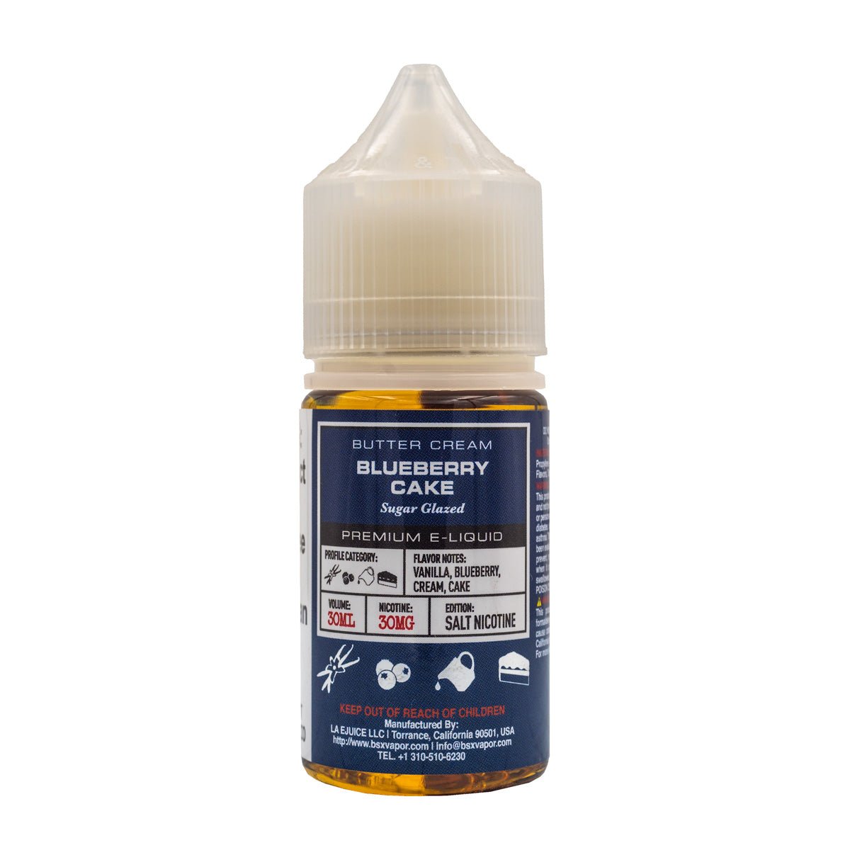 GLAS BASIX SALT BLUEBERRY CAKE - 30ML (30mg)