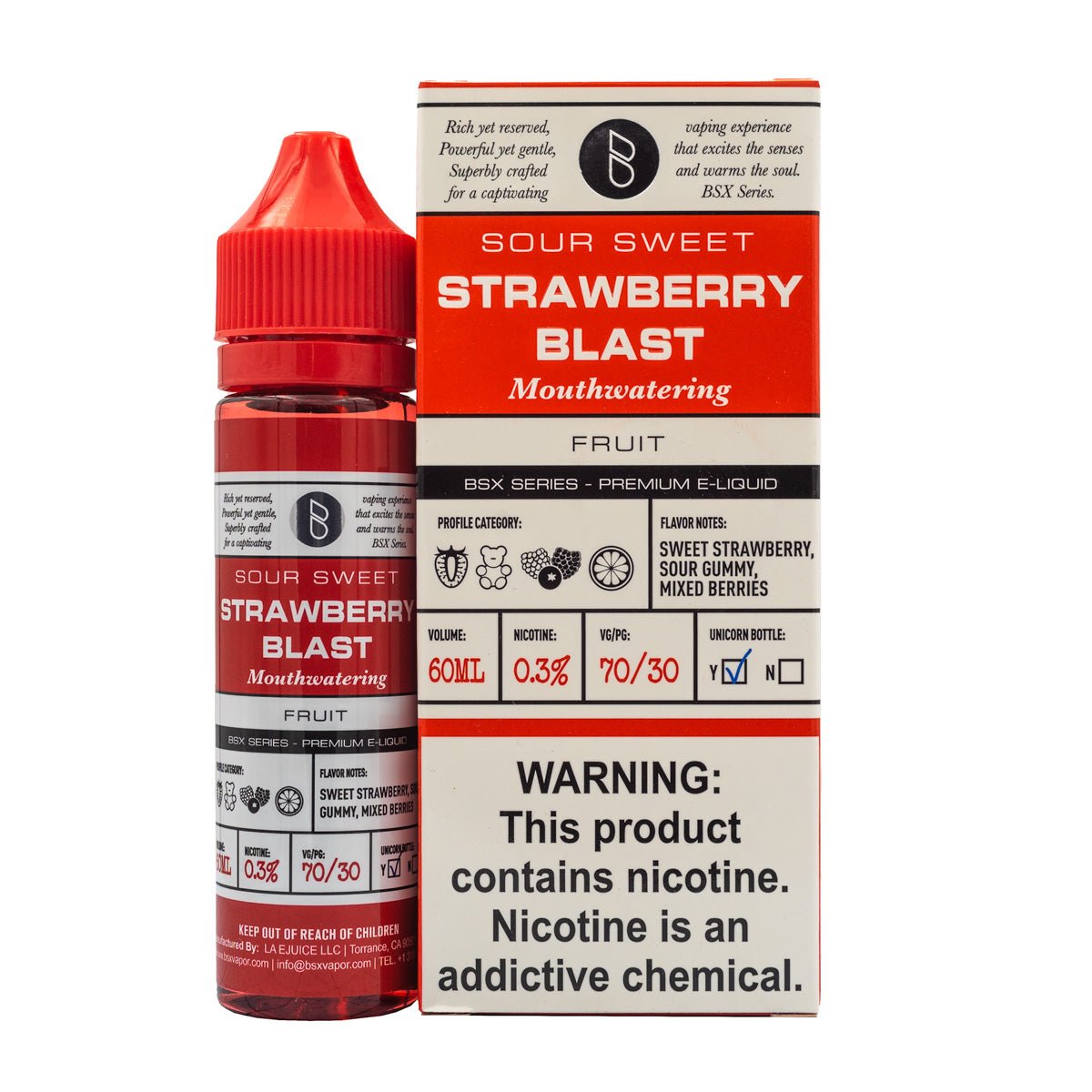 GLAS BASIX - STRAWBERRY BLAST - 60ML (0mg)