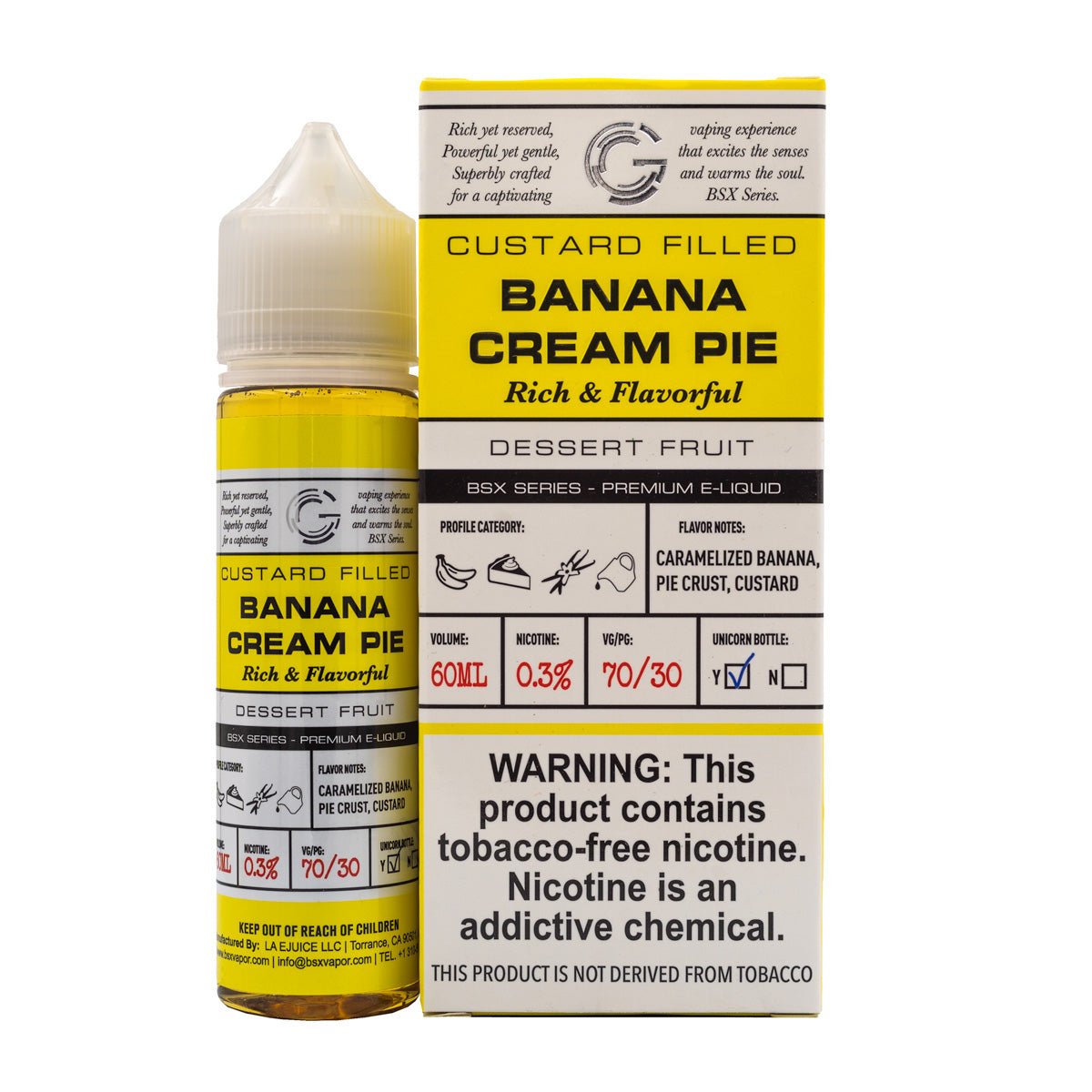 GLAS BASIX - BANANA CREAM PIE - 60ML (0mg)