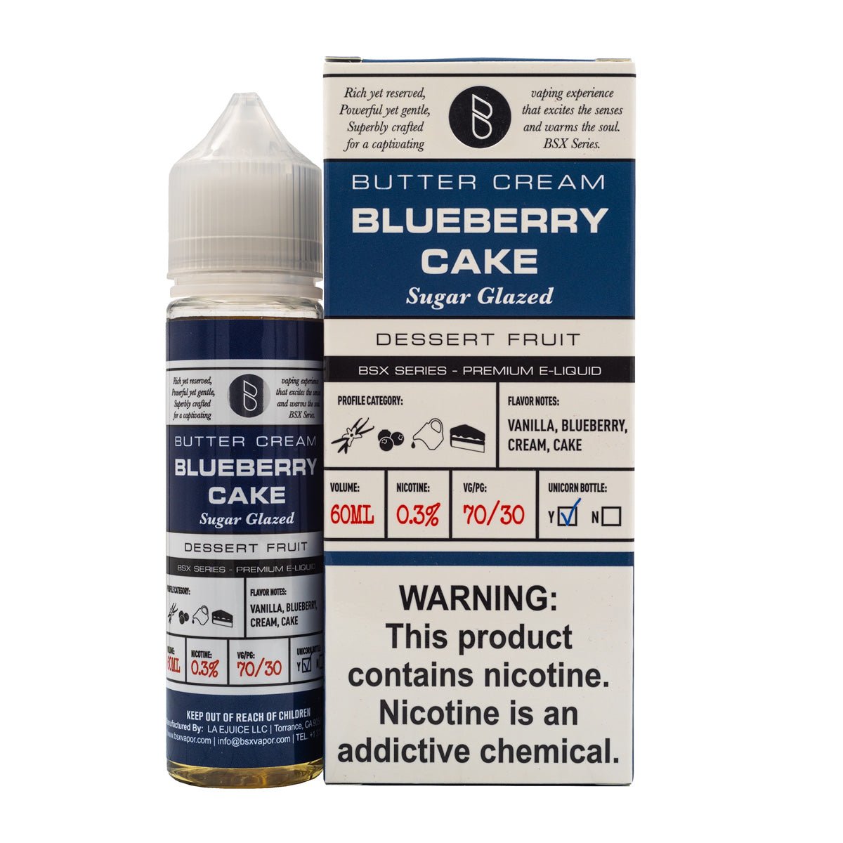 GLAS BASIX - BLUEBERRY CAKE - 60ML (0mg)