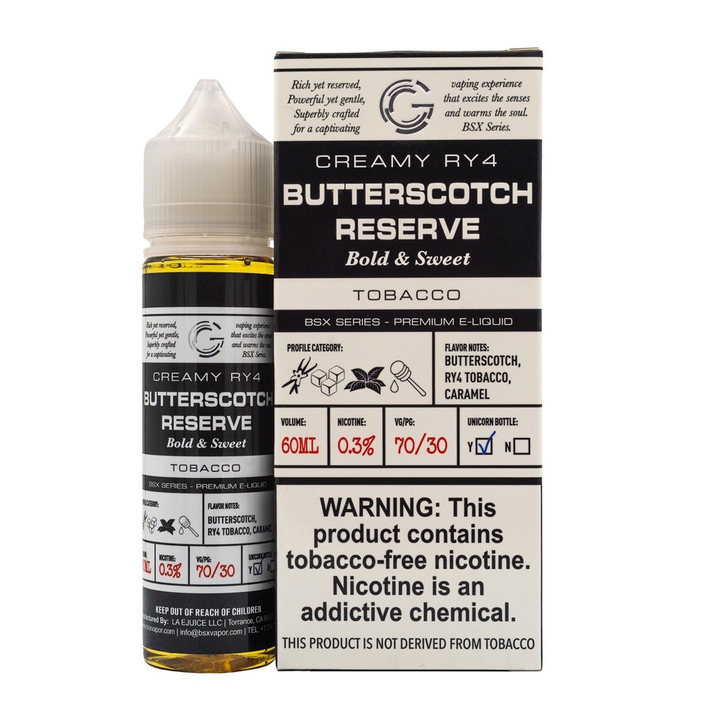 GLAS BASIX - BUTTERSCOTCH RESERVE - 60ML