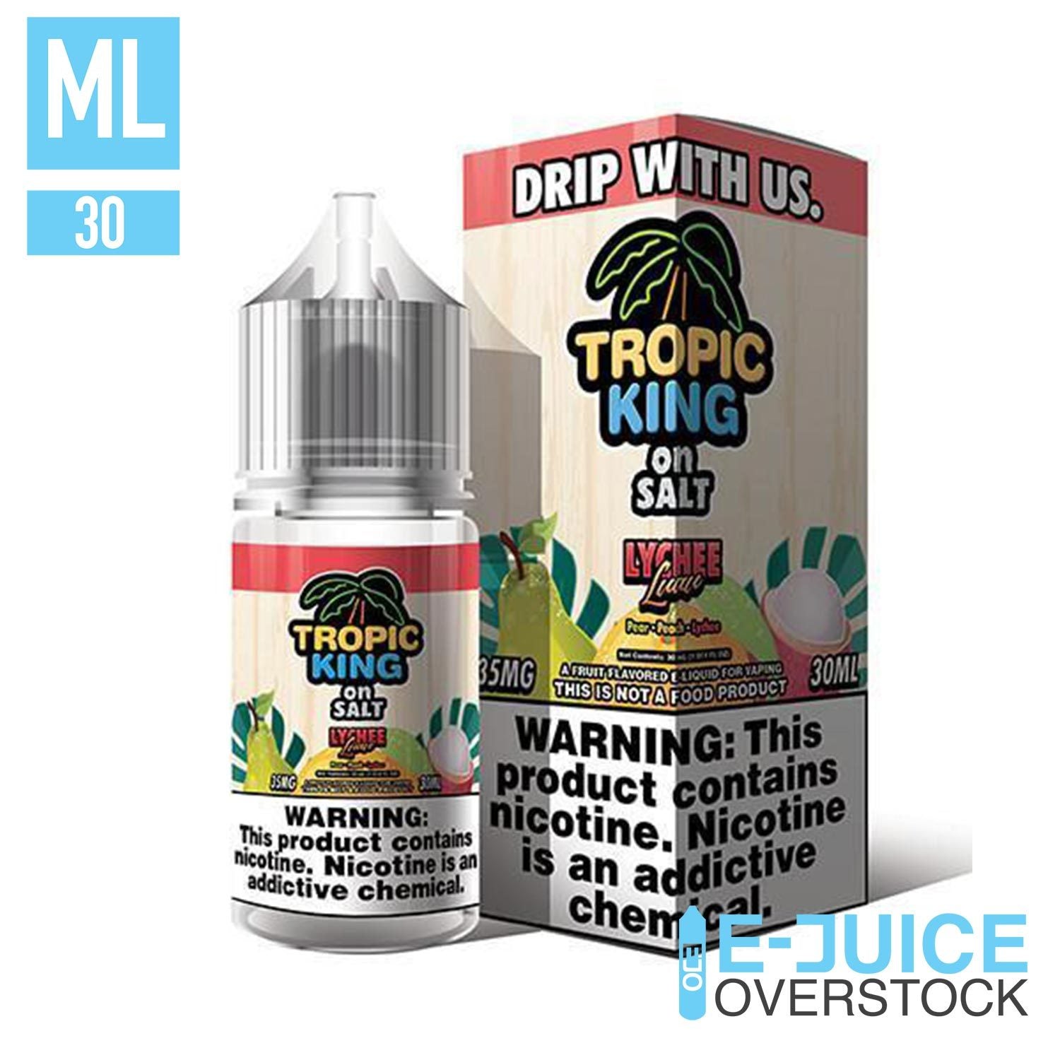 Lychee Luau Salt by Tropic King on Salt 30ML (35mg)