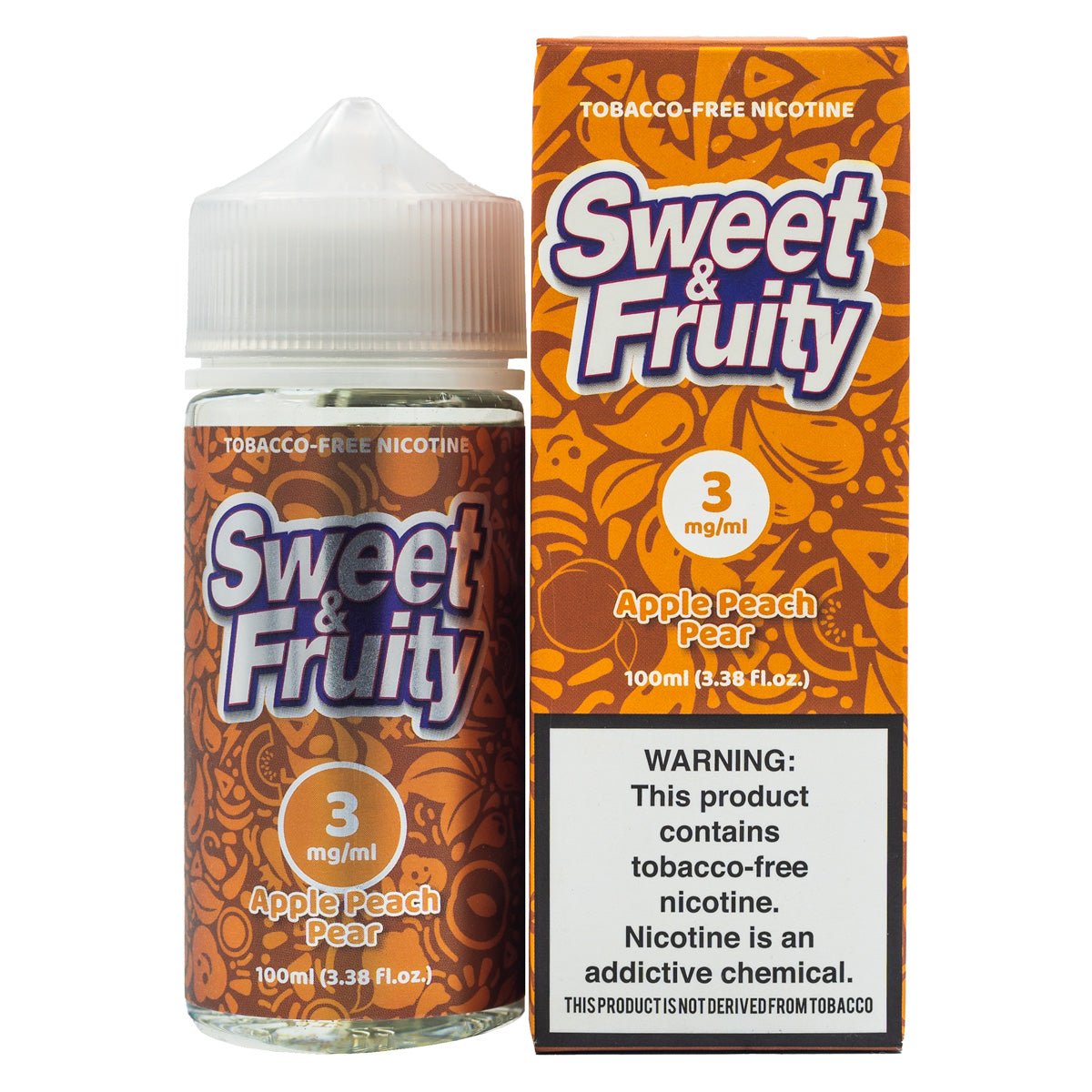SWEET AND FRUITY EJUICE - APPLE PEACH PEAR - 100ML (3mg)