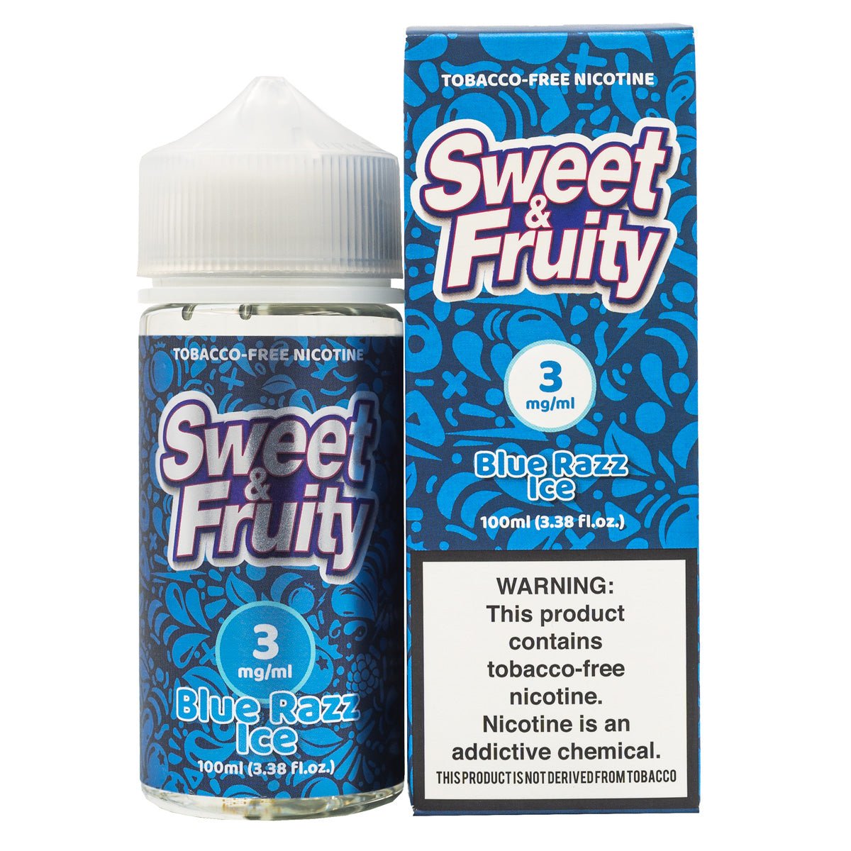 SWEET AND FRUITY EJUICE - BLUE RAZ ICE - 100ML (3mg)