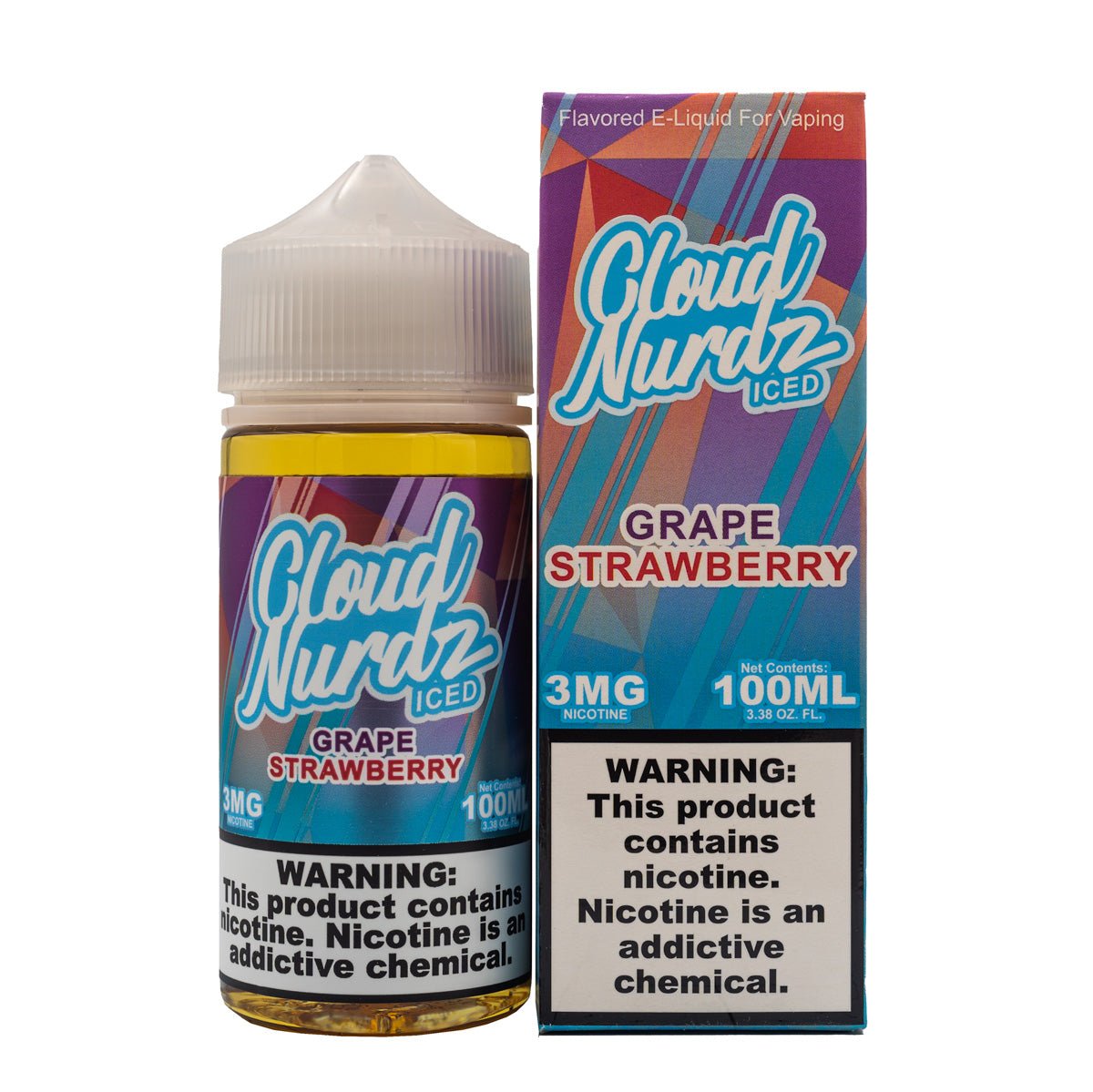 CLOUD NURDZ - GRAPE STRAWBERRY ICED - 100ML (0mg)