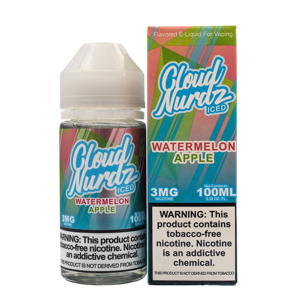 CLOUD NURDZ - WATERMELON APPLE ICED - 100ML