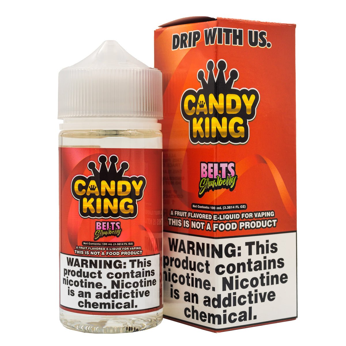 CANDY KING -STRAWBERRY BELTS - 100ML (0mg)