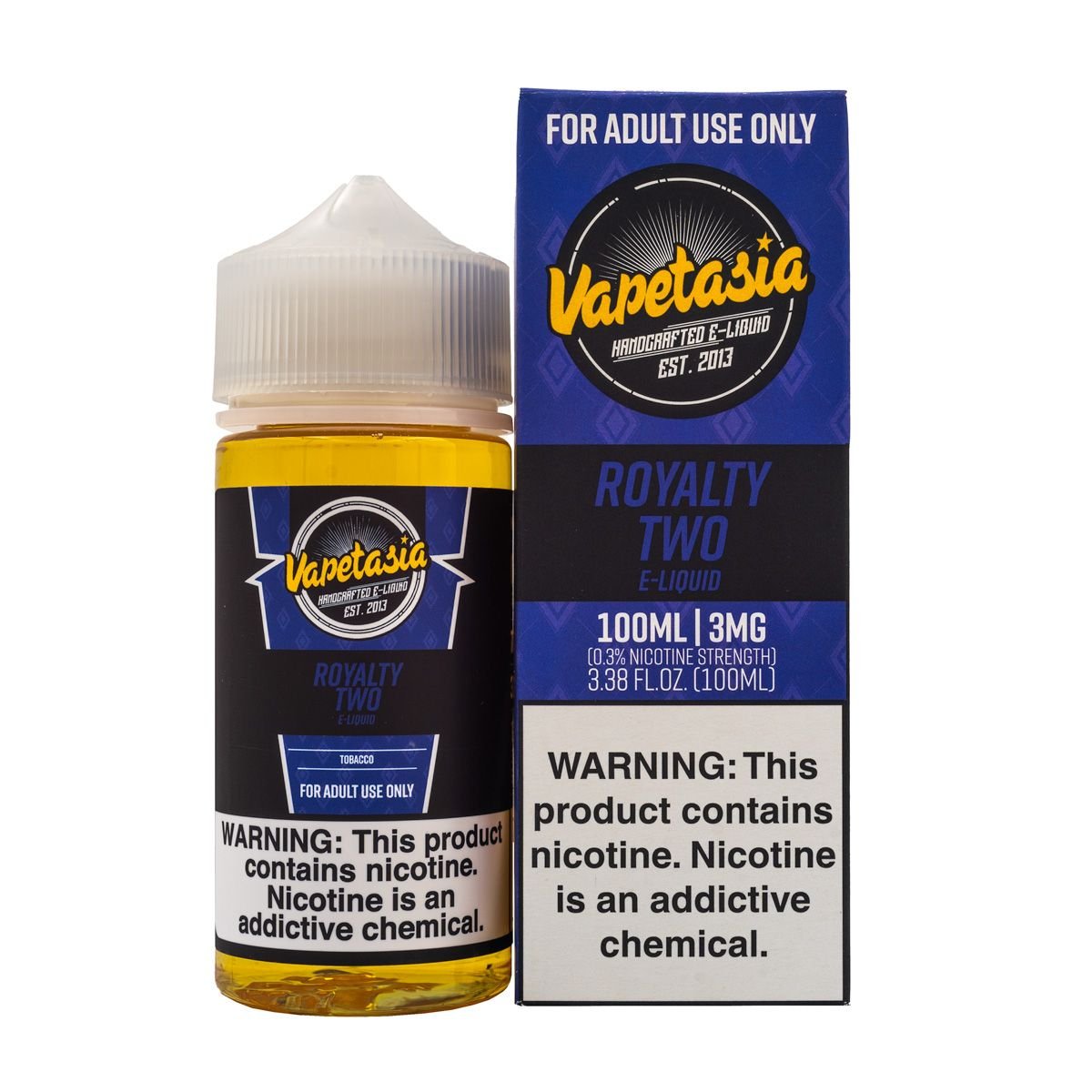 VAPETASIA E-LIQUID ROYALTY II - 100ML (0mg)