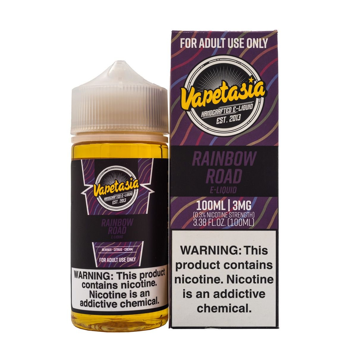VAPETASIA E-LIQUID RAINBOW ROAD - 100ML (0mg)