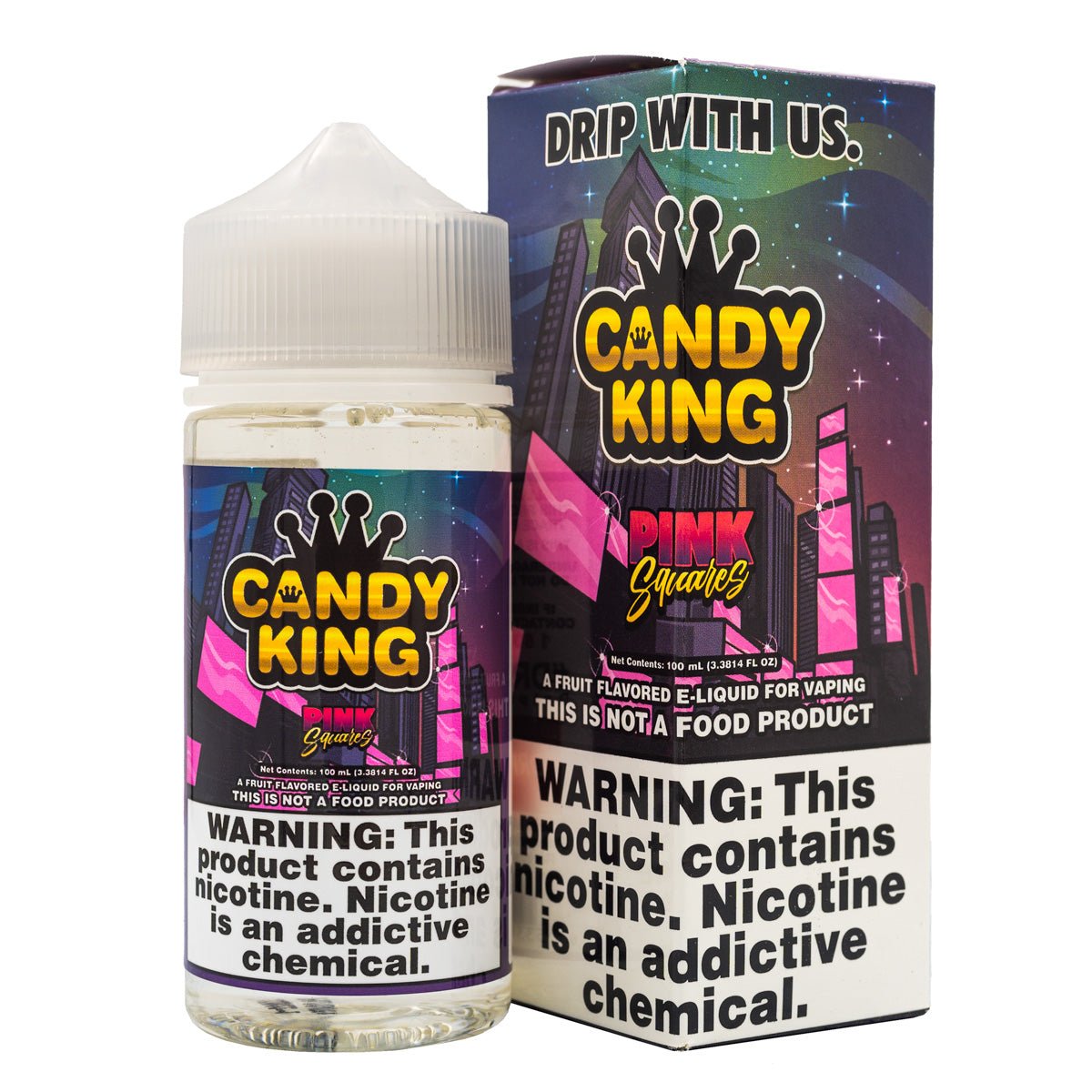 CANDY KING - PINK SQUARES - 100ML (0mg)