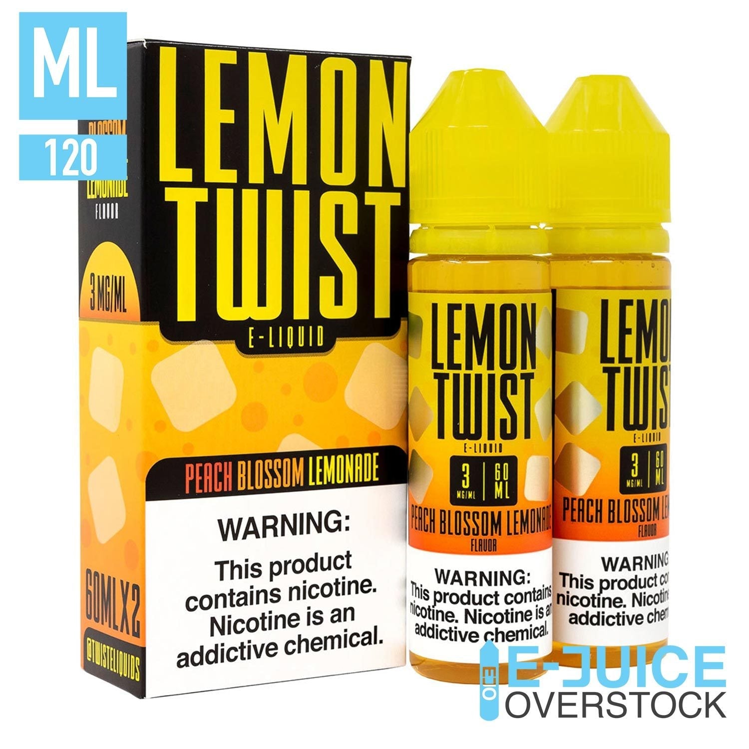 YELLOW PEACH (Peach Blossom Lemonade) by Lemon Twist 2x60ML EJUICE (0mg)