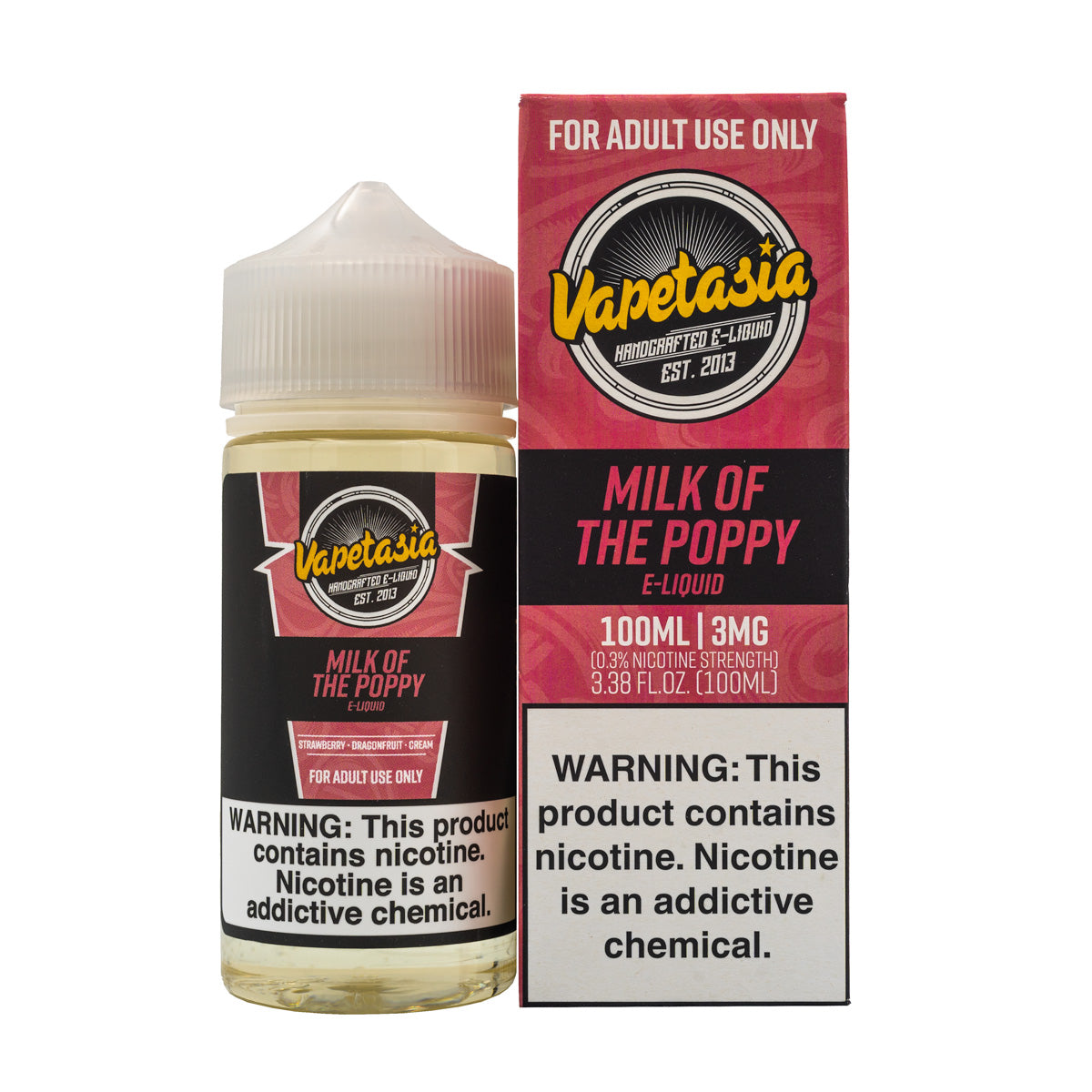 VAPETASIA - MILK OF THE POPPY - 100ML (0mg)