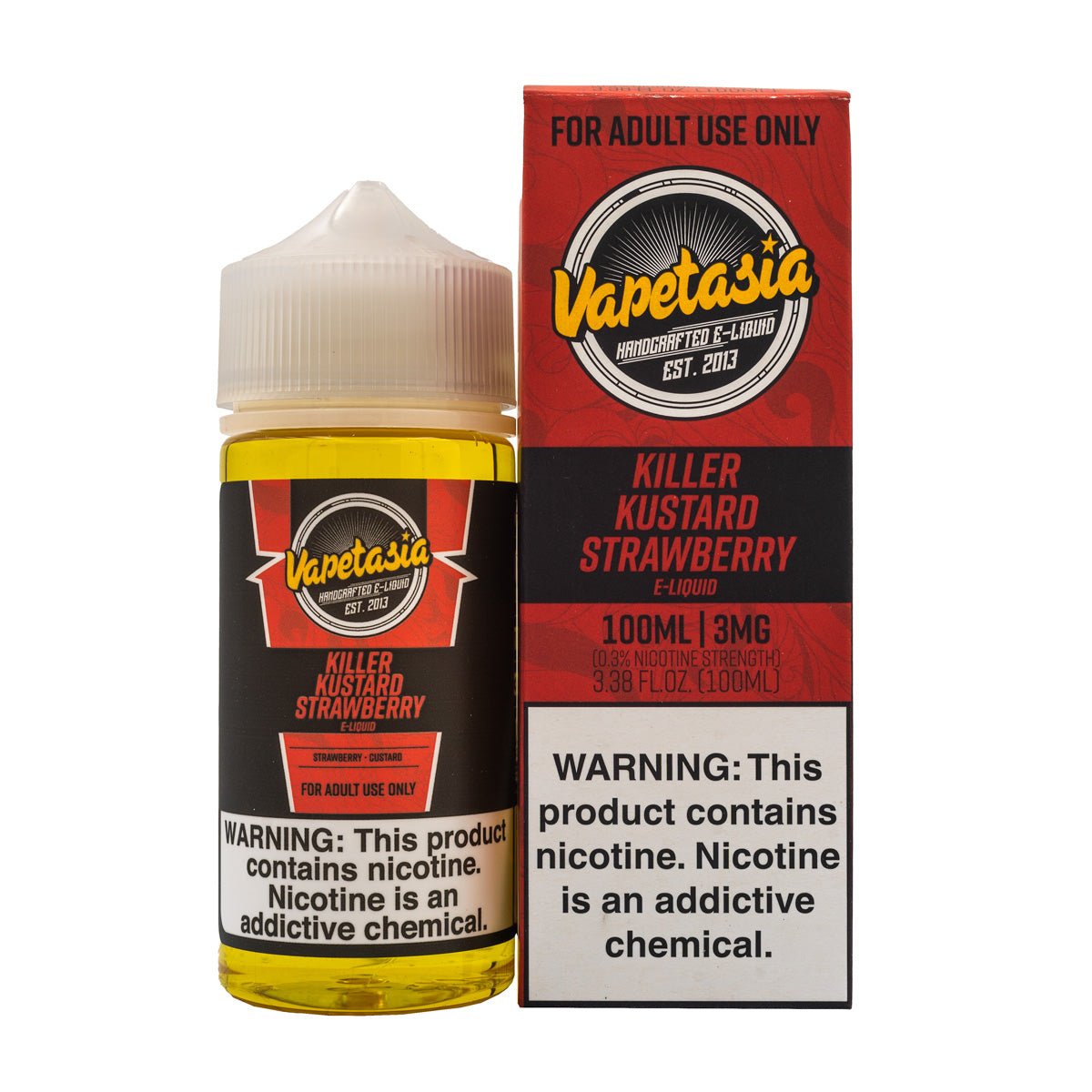 VAPETASIA - KILLER KUSTARD STRAWBERRY - 100ML (0mg)