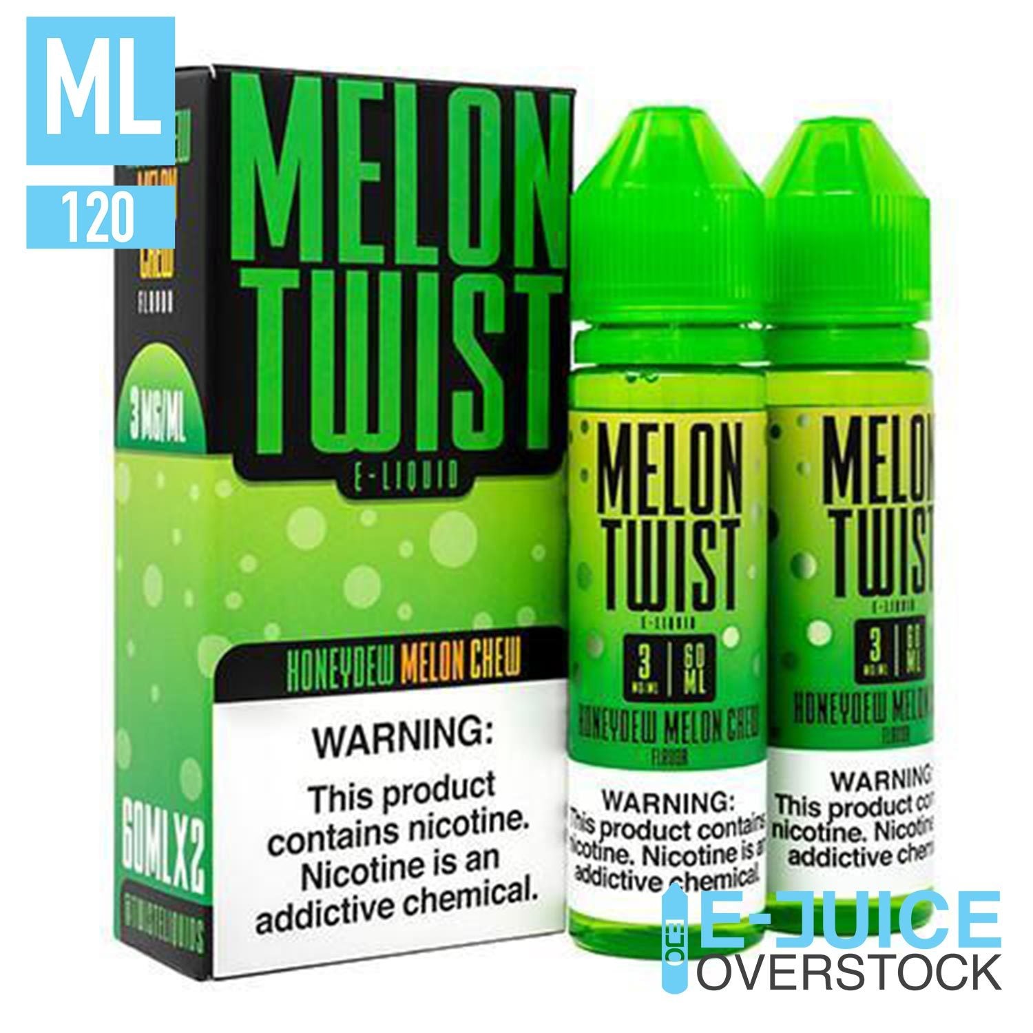 GREEN NO 1 (HoneyDew Melon Chew) by Melon Twist 2x60ML EJUICE (0mg)