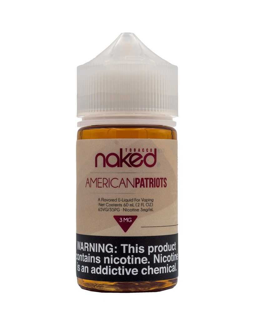 NAKED 100 EJUICE - AMERICAN PATRIOTS - 60ML