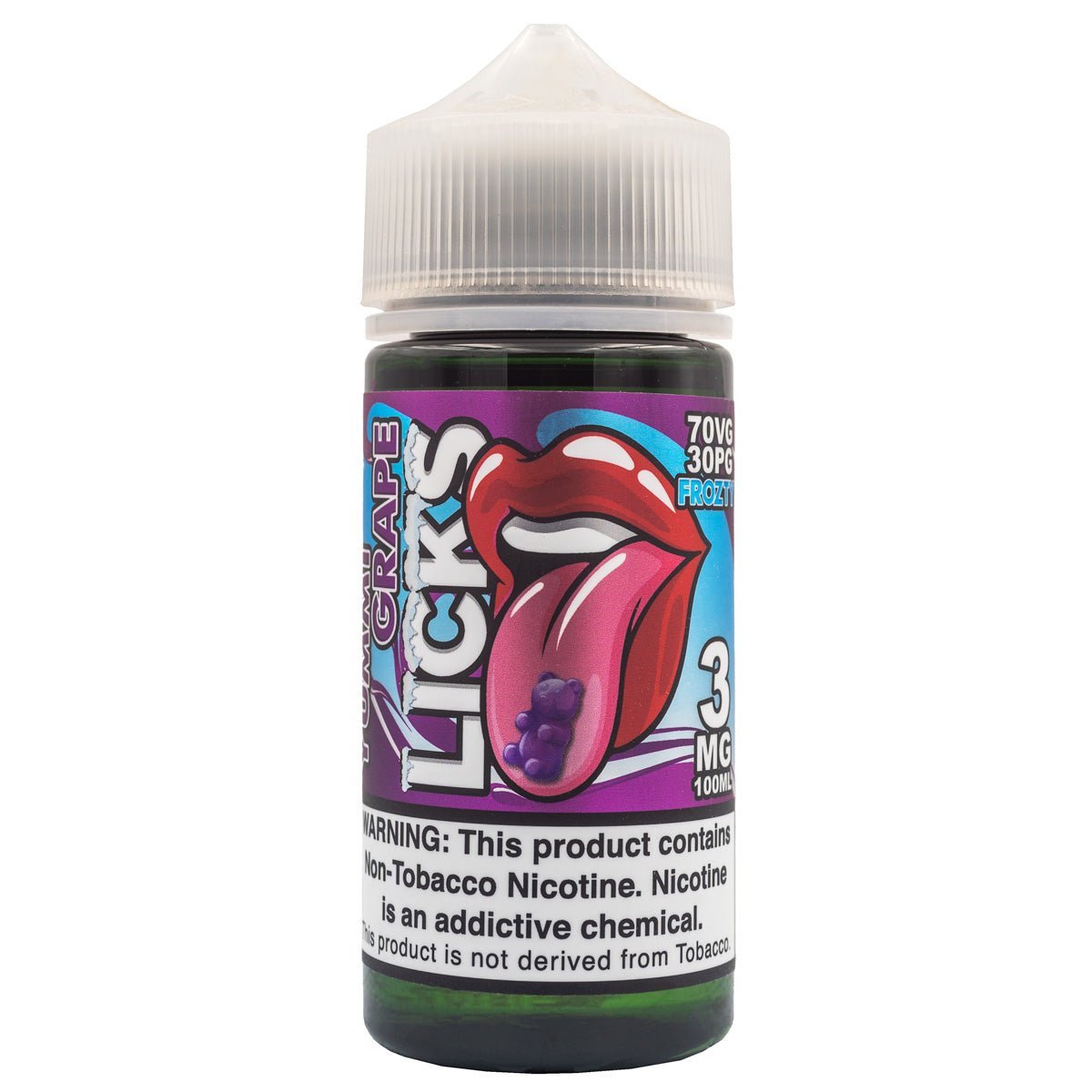 LICKS E-LIQUID FROZTY YUMMI GRAPE - 100ML (3mg)