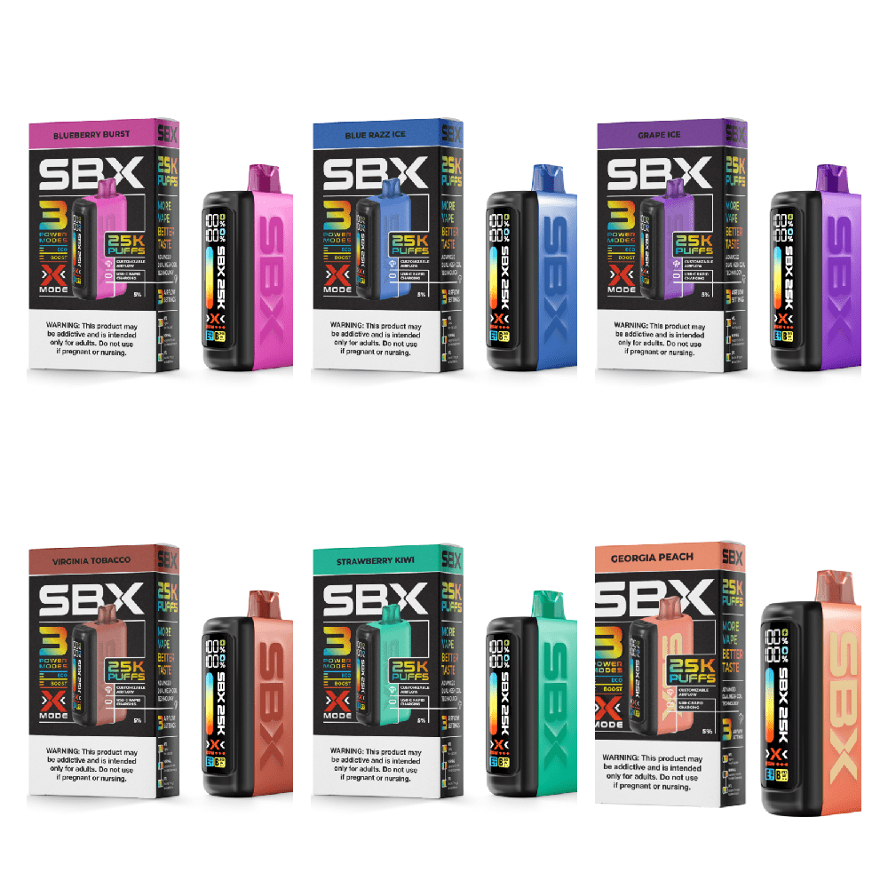 SBX 25K Disposable Vape – 25000 Puffs | 20mL | 50mg Nicotine
