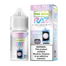 POD JUICE X RAZ - BLUE RAZZ COTTON CLOUDS - 30ML (35mg)