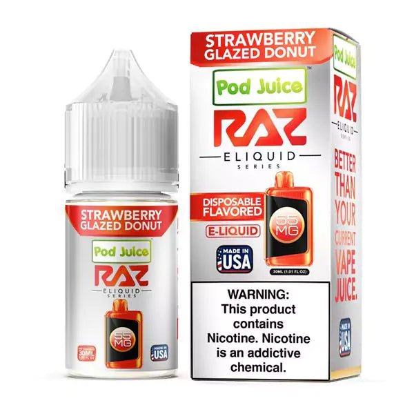 POD JUICE X RAZ - STRAWBERRY GLAZED DONUT - 30ML (35mg)