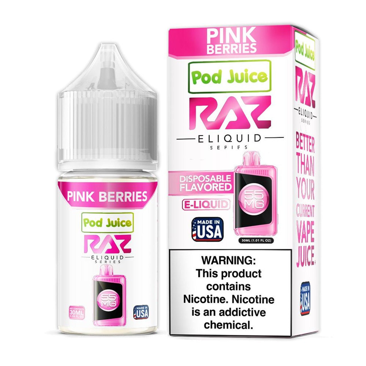 POD JUICE X RAZ - PINK BERRIES - 30ML (35mg)